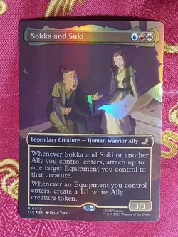 FOiL Borderless Sokka and Suki Magic The Gathering Avatar: The Last Airbender - Image 1
