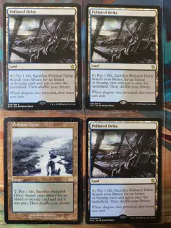 MTG Polluted Delta x4 [3 Khans Of Tarkir MP / 1 Onslaught HP] - Image 1