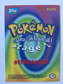 Nintendo Topps Pokemon Cards First Movie E1 to 12 TV Animation 1999 - You Choose - Image 3