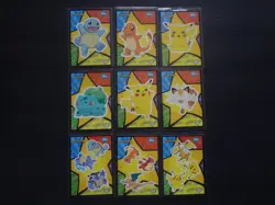 1999 Topps Pokemon the First Movie Sticker Complete Set 18 All Blue Logo Lot - Image 2