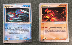 Set of Kyogre Groudon EX Black Nintendo Star Promo 001 002 Holo Pokemon TCG Raw - Image 1