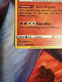 Charizard 010/078 Pokemon GO Holo NM - Image 5