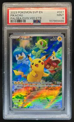 2023-25 Pokemon SV Black Star Promos SVP EN Pikachu #027 PSA 9 - Image 1