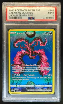 2019-2023 Pokemon SWSH Black Star Promos Galarian Moltres #SWSH284 PSA 9 - Image 1
