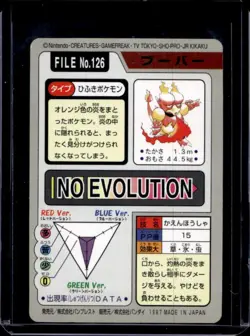 1997 Pokemon Pocket Monsters Cardass Magmar #126 - Image 2