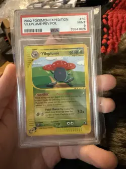 2002 POKEMON EXPEDITION 69 VILEPLUME-REVERSE FOIL PSA 9 - Image 1