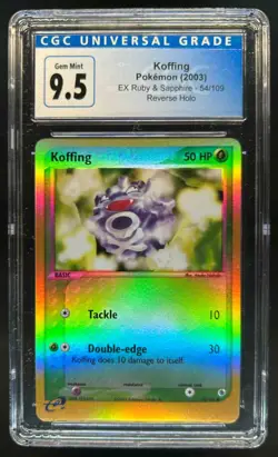 2003 Pokemon EX Ruby & Sapphire Koffing Reverse Holo #54/109 CGC 9.5 - Image 1