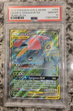 PSA 10 Celebi & Venusaur GX Full Art 159/181 Team Up Pokemon - Image 1