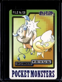 1997 Pokemon Pocket Monsters Cardass Japanese Tauros #128 - Image 1