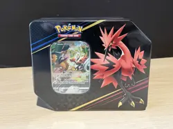 POKEMON CROWN ZENITH FACTORY SEALED TIN - GALARIAN ZAPDOS - Image 1