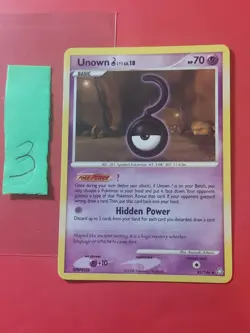 2008 Pokemon Diamond and Pearl Legends Awakened #82 Unown U UC, NF/H, cd3 - Image 1
