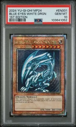 YUGIOH PSA 10 Blue-Eyes White Dragon MP24-EN001 QCR 1st Edition *1126 SDK ART - Image 1