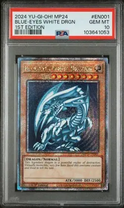YUGIOH PSA 10 Blue-Eyes White Dragon MP24-EN001 QCR 1st Edition *1126 SDK ART - Image 1