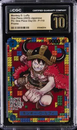 2025 ONE PIECE JPN PC: ONE PIECE DAY'25 PROMO MONKEY D. LUFFY CGC 10 PRISTINE - Image 1
