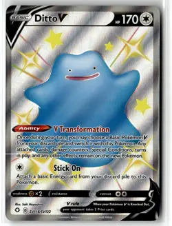 Ditto V ⭐ SV118/SV122 Holo Rare V Shining Fates Shiny Vault 2021 Pokemon NM - Image 1