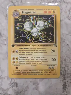 Magneton 26/62 Pokemon TCG 1st Edition Fossil NM Vintage 1999 Card - Image 1