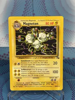 Magneton - 26/62 Fossil - Pokemon TCG - WOTC Vintage 1999 - Near Mint NM - Image 1