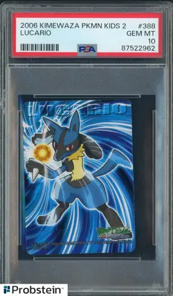 2006 Kimewaza Pokemon Kids 2 TCG Trading Card Game #388 Lucario PSA 10 GEM MINT - Image 1