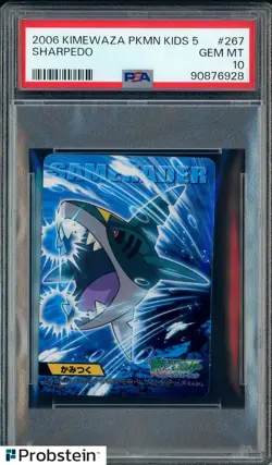 2006 Kimewaza Pokemon Kids 5 TCG Trading Card Game #267 Sharpedo PSA 10 GEM MINT - Image 1
