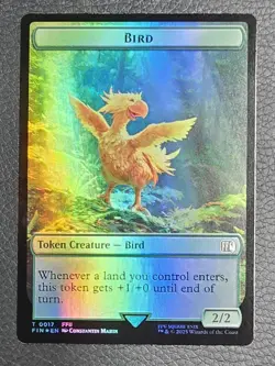 Bird (0017) / Wizard (0015) Double-Sided Token - Final Fantasy - Foil MTG Magic - Image 1