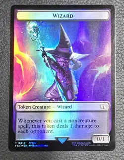 Bird (0017) / Wizard (0015) Double-Sided Token - Final Fantasy - Foil MTG Magic - Image 2