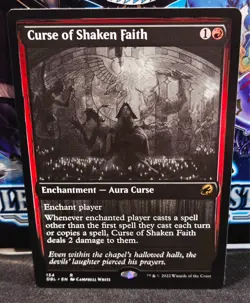 magic the gathering - Curse of Shaken Faith - Enchantment - Aura Curse - Rare - Image 1