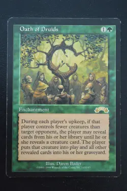 Magic The Gathering MTG OATH OF DRUIDS Exodus MP Moderately Played - Image 1
