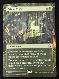 1x MTG Primal Vigor - Wilds of Eldraine: Enchanting Tales (WOT) #59 - Magic - Image 1