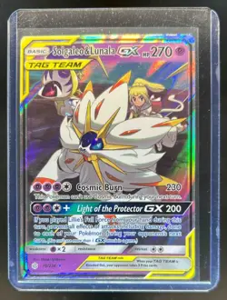 2019 Pokemon Sun & Moon Cosmic Eclipse Solgaleo Lunala Tag Team Holo #75/236 - Image 1