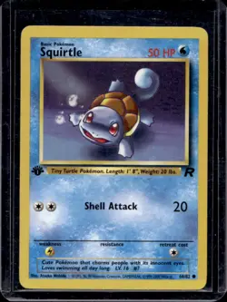 2000 Pokemon Team Rocket First Edition Squirtle #68/82 - Image 1