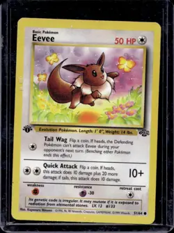 1999 Pokemon Jungle 1st Edition Eevee #51/64 - Image 1