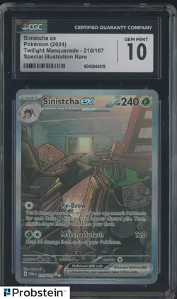 2024 Pokemon Twilight Masquerade #210/167 Sinstcha Ex CGC 10 GEM MINT - Image 1