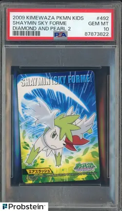 2009 Kimewaza Pokemon Kids Diamond and Pearl 2 #492 Shaymin Sky Forme PSA 10 - Image 1