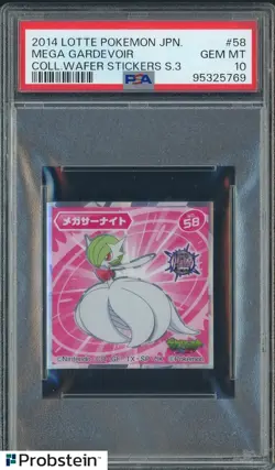 2014 Pokemon Lotte JPN Collection Wafer Stickers S.3 #58 Mega Gardevoir PSA 10 - Image 1