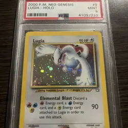 2000 Pokemon Neo Genesis Holo Lugia #9 PSA 9 MINT - Image 2