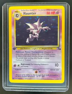 1999 Pokemon Fossil 1st Edition Haunter #6/62 - Image 1