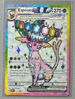 Pokemon Prismatic Evolutions Espeon ex 175 SVP175 Figure Collection Promo 1 - Image 1