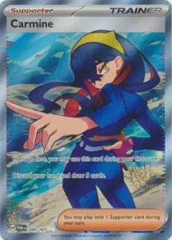 x1 Carmine - 204/167 - Ultra Rare Pokemon SV06 Twilight Masquerade M/NM - Image 1