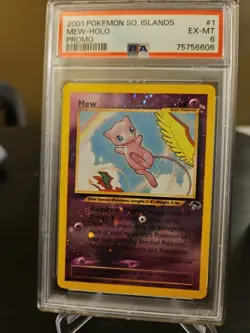 PSA 6 Mew Holo #1 2001 Pokemon Southern Islands Promo - Image 1