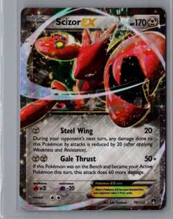 Scizor EX 76/122 - Pokemon TCG Breakpoint XY Ultra Rare Card LP - Image 1