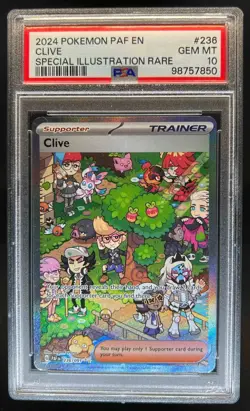2024 Pokemon SV Paldean Fates PAF EN Clive #236/091 PSA 10 - Image 1