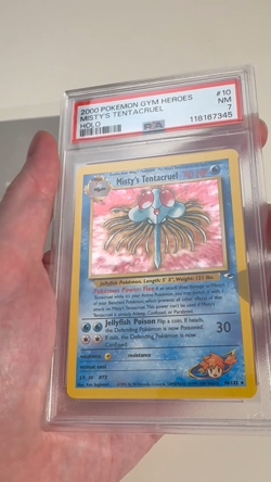 2000 POKEMON GYM HEROES #10 MISTY'S TENTACRUEL HOLO PSA 7 NM - Image 2