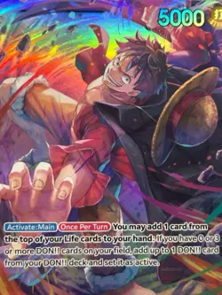 • Monkey.D.Luffy • OP05-060 Leader SD 18 PURPLE Holo Foil One Piece TCG NM - Image 2
