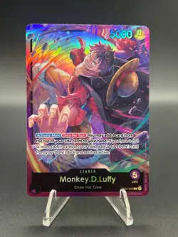 • Monkey.D.Luffy • OP05-060 Leader SD 18 PURPLE Holo Foil One Piece TCG NM - Image 3