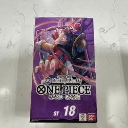 One Piece TCG Monkey D. Luffy ST18 OP05-060 Leader Purple Starter Deck Only. - Image 1