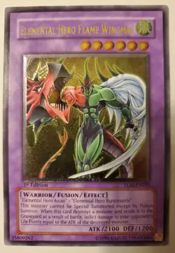 Elemental HERO Flame Wingman (UTR) TLM-EN035 The Lost Millennium 1st Edition - Image 1