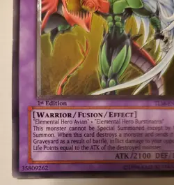 Elemental HERO Flame Wingman (UTR) TLM-EN035 The Lost Millennium 1st Edition - Image 5