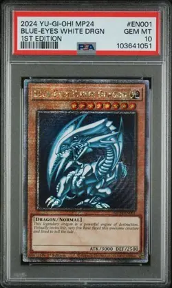 YUGIOH PSA 10 Blue-Eyes White Dragon MP24-EN001 QCR 1st Edition *1126 SDK ART - Image 1