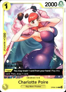 One Piece TCG • Charlotte Poire OP08-104 • Pre Release-Promo • ENG/NM - Image 1