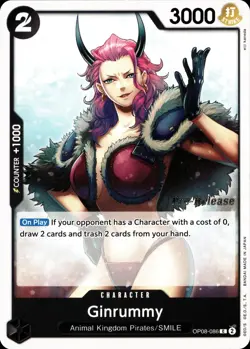 One Piece TCG • Ginrummy OP08-086 • Pre Release-Promo • ENG/NM - Image 1
